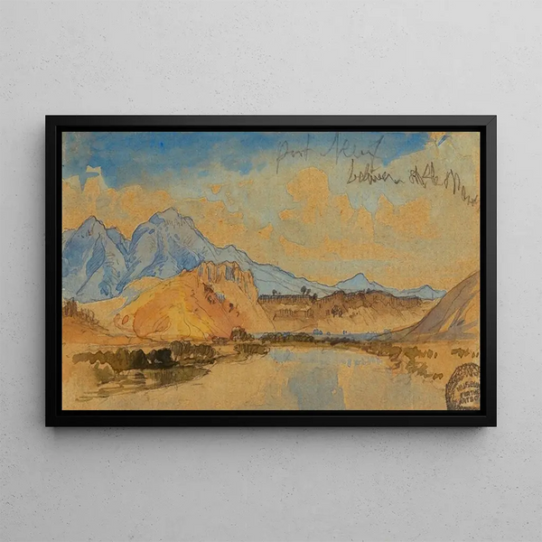 Canyon de Port Neuf Idaho - Thomas Moran — inramlat konstverk på väggen