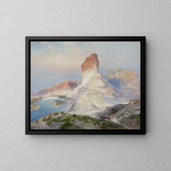 L'été indien à Green River, Wyoming - Thomas Moran — inramlat konstverk på väggen