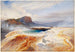 La grande source bleue du bassin inférieur de geysers, Yellowstone - Thomas Moran — vy av konstverket
