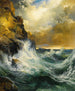 La vague qui recule - Thomas Moran — vy av konstverket
