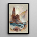 Tour à Tower Falls Yellowstone - Thomas Moran — inramlat konstverk på väggen