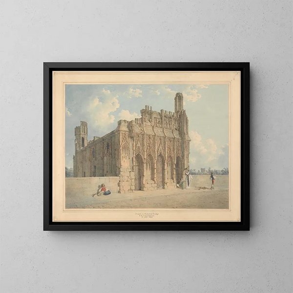 La chapelle du pont de Wakefield, Yorkshire - Thomas Richard Underwood — inramlat konstverk på väggen