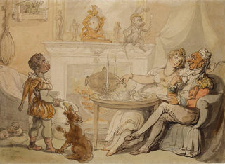 La cérémonie du thé - Thomas Rowlandson — vy av konstverket