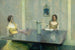 En läsning - Thomas Wilmer Dewing — vy av konstverket