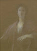 Un moment de réflexion - Thomas Wilmer Dewing — vy av konstverket
