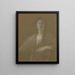 Un moment de réflexion - Thomas Wilmer Dewing — inramlat konstverk på väggen