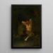 Faune - Thomas Wilmer Dewing — inramlat konstverk på väggen