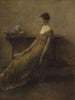 Dame i guld - Thomas Wilmer Dewing — vy av konstverket