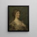 Portrait d'une dame - Thomas Wilmer Dewing — inramlat konstverk på väggen