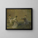 Le Commérage - Thomas Wilmer Dewing — inramlat konstverk på väggen
