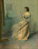Le collier - Thomas Wilmer Dewing — vy av konstverket