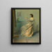 Le collier - Thomas Wilmer Dewing — inramlat konstverk på väggen