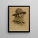 Walt Whitman - Thomas Wilmer Dewing — inramlat konstverk på väggen