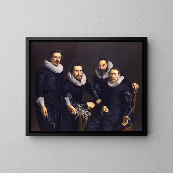 Syndics de la guilde des orfèvres d'Amsterdam - Thomas de Keyser — inramlat konstverk på väggen
