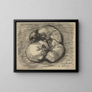 Les chats Tsching Batzar et BlancBlanc - Théophile Alexandre Steinlen — inramlat konstverk på väggen