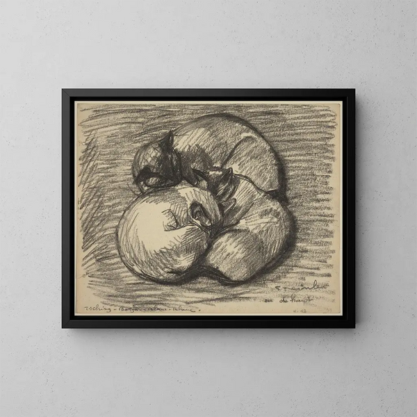Les chats Tsching Batzar et BlancBlanc - Théophile Alexandre Steinlen — inramlat konstverk på väggen