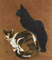 Två katter - Théophile Alexandre Steinlen — vy av konstverket