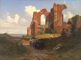 Vue des thermes de Caracalla à Rome - Thorald Læsøe — vy av konstverket