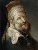 Orientaliskt målning med turban och fez med två tofsar - Tiberius Dominikus Wocher — vy av konstverket