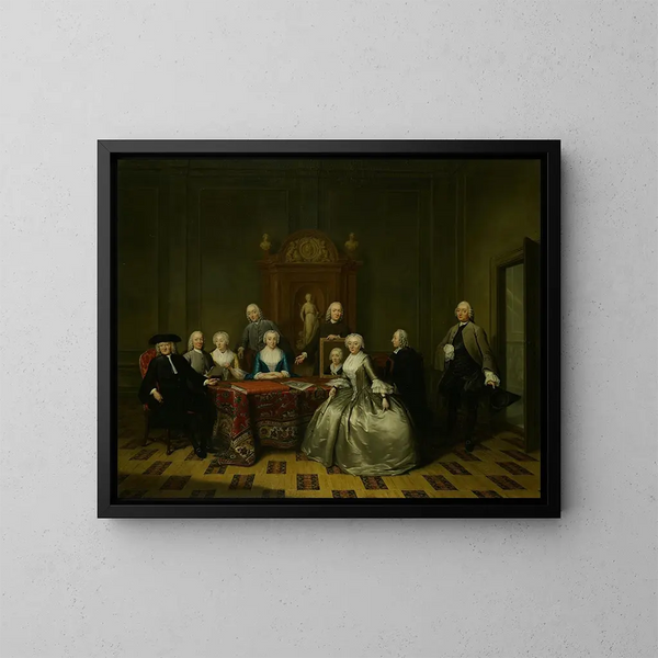Jan de Bosch och hans familj - Tibout Regters — inramlat konstverk på väggen