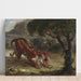 Reproduktion av målningen Tigre och orm - Eugène Delacroix