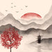 Reproduktion av målningen Tirage d'art asiatique - Éclats d'Automne