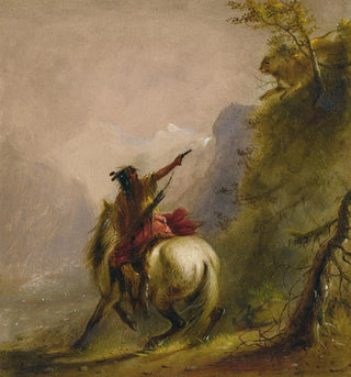 Tirer un cougar - Alfred Jacob Miller