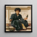 Tisslar kronan - Frederic Leighton — inramlat konstverk på väggen