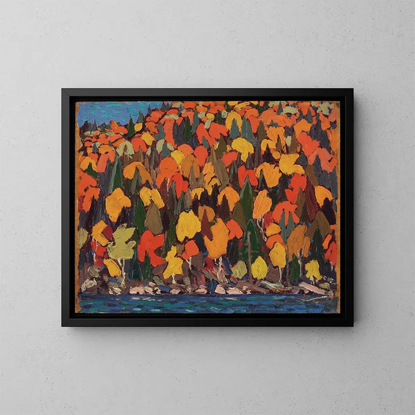 Höstlövverk - Tom Thomson — inramlat konstverk på väggen