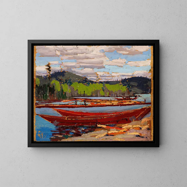 Bateaux - Tom Thomson — inramlat konstverk på väggen