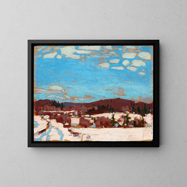 Vår tidiga - Tom Thomson — inramlat konstverk på väggen