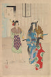 de ädla kvinnorna från Tokugawa-perioden, Trente-six beautés, Sanjuroko kasensoro Pl13 - Toshikata Mizuno — vy av konstverket