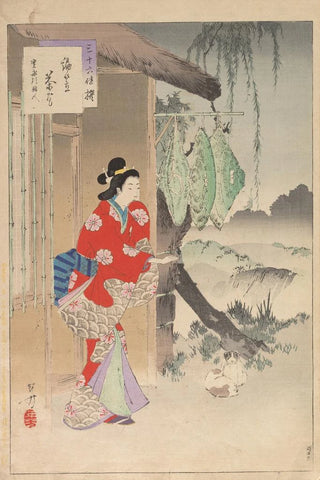 Toshikata Mizuno - Noblewomen of the Tokugawa Period Thirtysix Beauties Sanjuroko kasensoro Pl21.webp