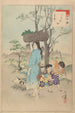 de ädla kvinnorna från Tokugawa-perioden, Trente-six beautés Sanjuroko kasensoro Pl35 - Toshikata Mizuno — vy av konstverket