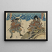 Nakamura Karoku Ichikawa Yaoz - Toyokuni Utagawa — inramlat konstverk på väggen