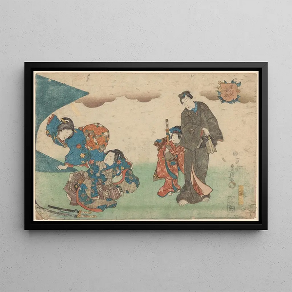 Toyokuni Utagawa - Stage Scene Four Actors.webp