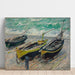 Reproduktion av målningen Tre fiskebåtar - Claude Monet