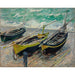 Reproduktion av målningen Tre fiskebåtar - Claude Monet