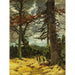 Reproduktion av målningen Trädstammar av ek vid ängen - Franz Marc