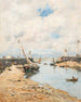 Trouville, den förliste segelfartyget – Eugène Boudin — vy av konstverket