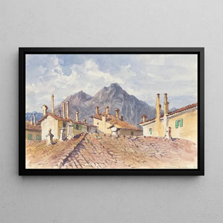 Truman Seymour - Housetops and Mountains.webp