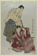 Sandaime Ichikawa Yaoz no Fuwa Banzaemon till Sandaime Sakata Hangor no Kosodate no Kannonb - Tōshūsai Sharaku — vy av konstverket