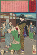 Miyamoto Hanako som straffar en berusad - Tsukioka Yoshitoshi — vy av konstverket