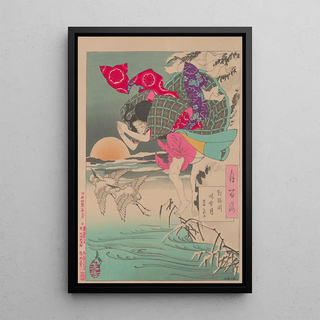 Tsukioka Yoshitoshi - Moon of pure snow at Asano River Asanogawa seisetsu no tsuki.webp