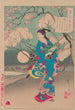 Lune sur la rivière Sumida - Tsukioka Yoshitoshi — vy av konstverket