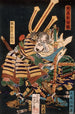 Musashib Benkei stridande Nenoi yata - Tsukioka Yoshitoshi — vy av konstverket