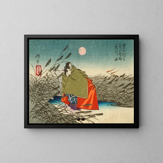 Tsukioka Yoshitoshi - Narihira and Nij no Tsubone at the Fuji River.webp