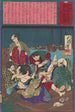 Le viol collectif de la petite amie de Hisaz, Omatsu - Tsukioka Yoshitoshi — vy av konstverket