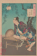 Le village du clan Shi par une nuit de pleine lune Shikason tsukiyo - Tsukioka Yoshitoshi — vy av konstverket