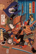 Tomoe Gozen, hustru till Kiso Yoshinaka, som besegrar Uchida Sabur - Tsukioka Yoshitoshi — vy av konstverket